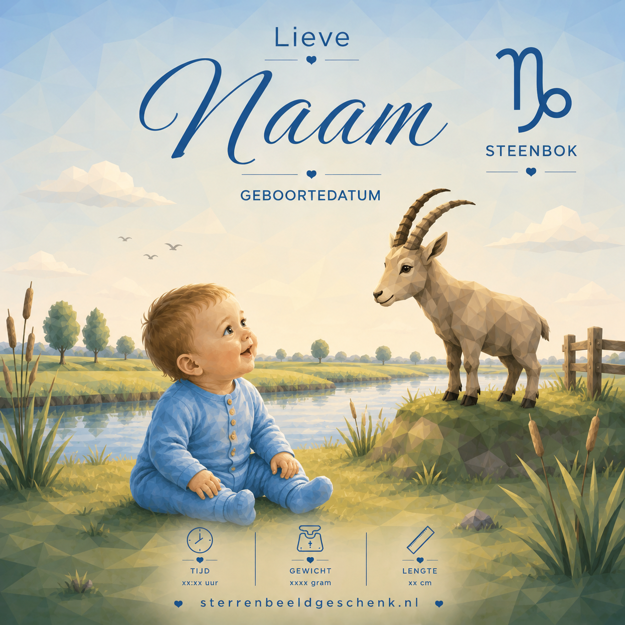Steenbok met symbool