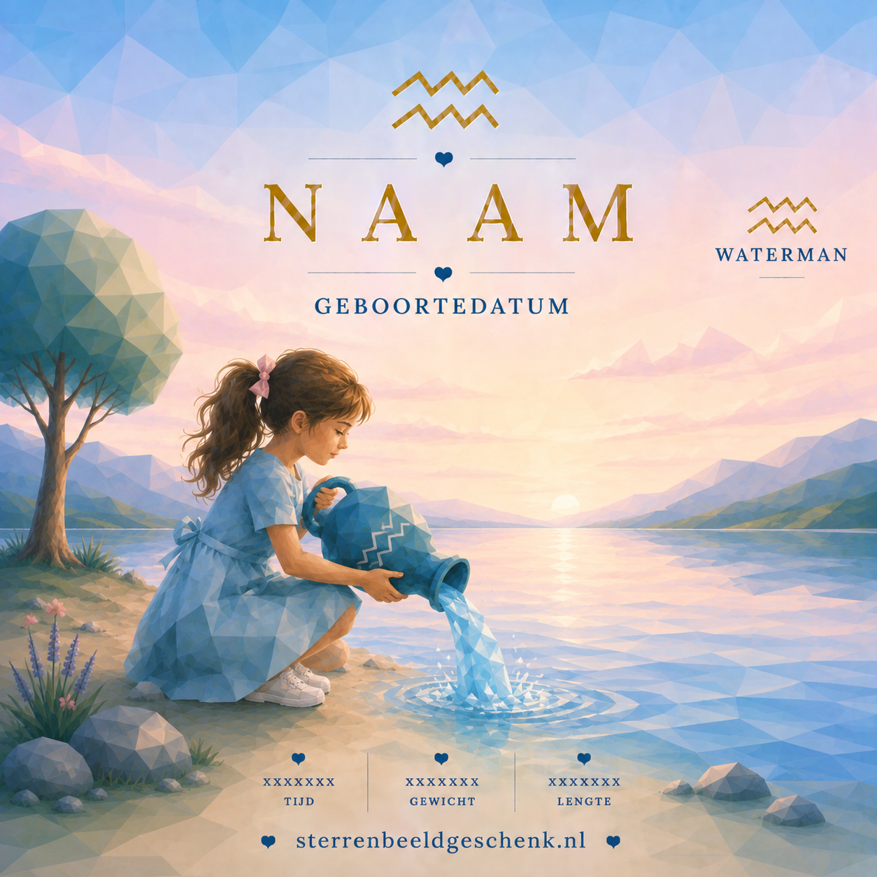Waterman met symbool
